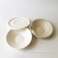 Disposable bagasse white round salad bowls